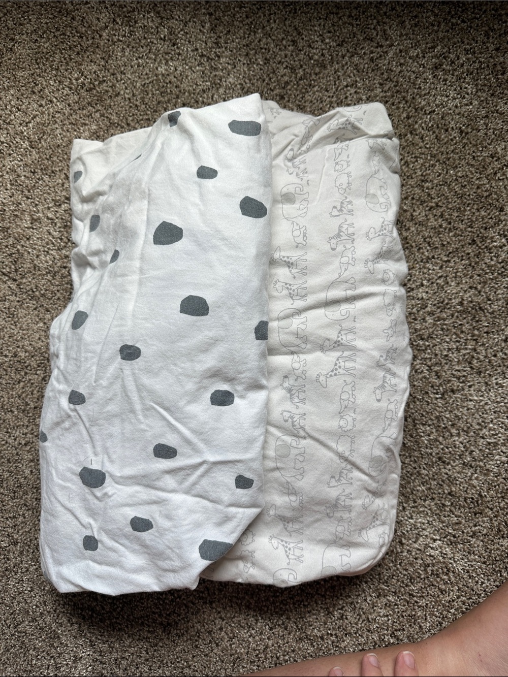Gender Neutral Bundle 2 Grey and White Crib Sheets
